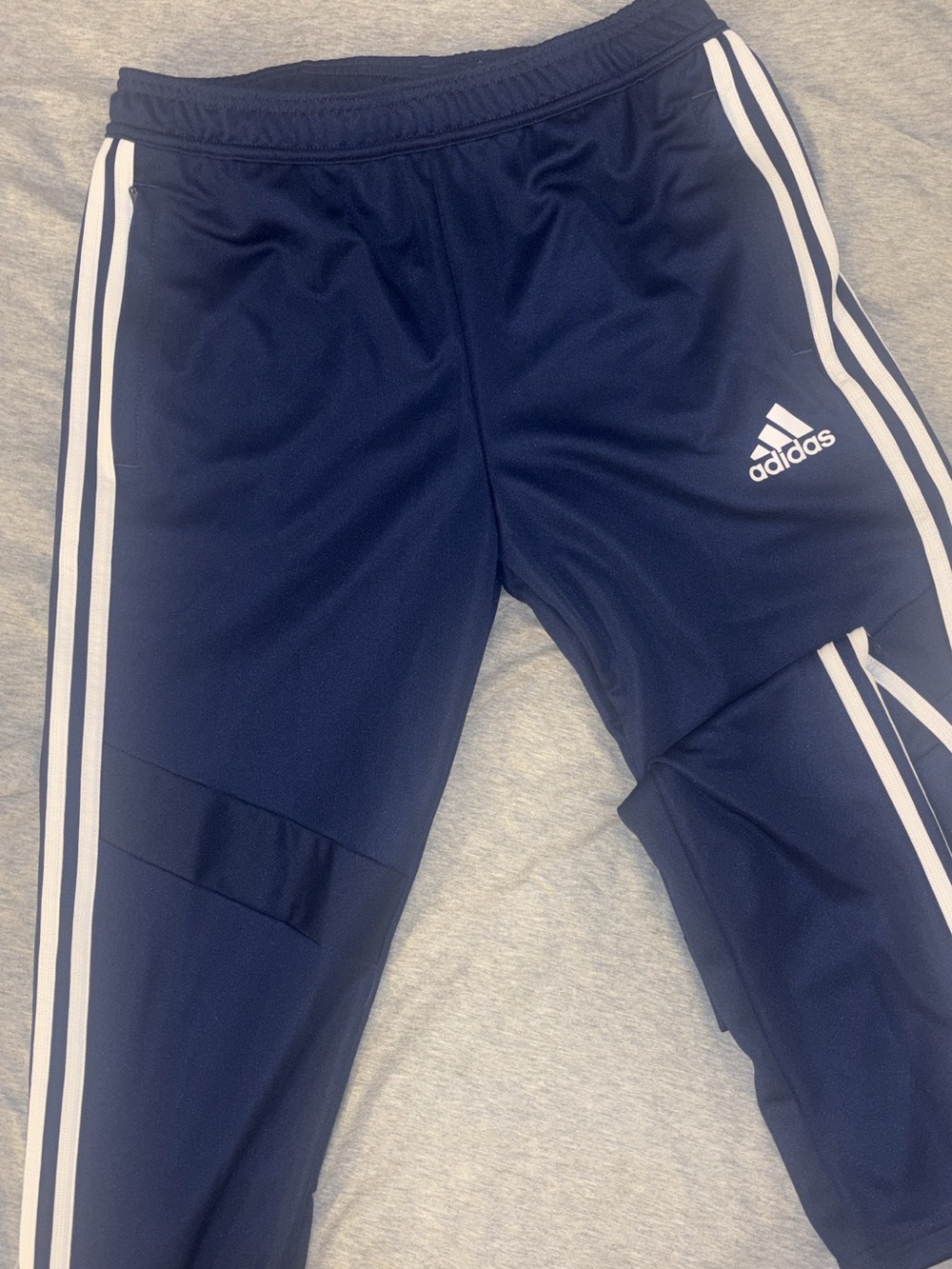 adidas Navy Blue Kids Joggers with White Three Stripes